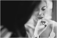 Bride getting ready for her big West Wales Wedding day