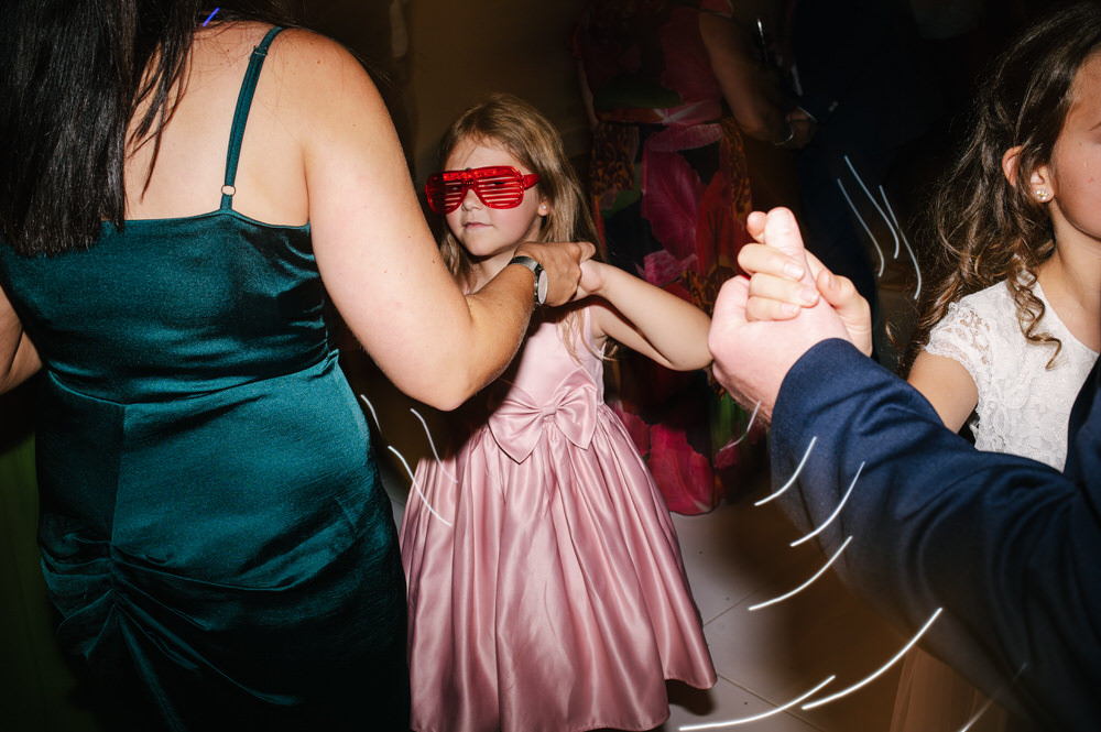 Evening wedding party at Margam Orangery