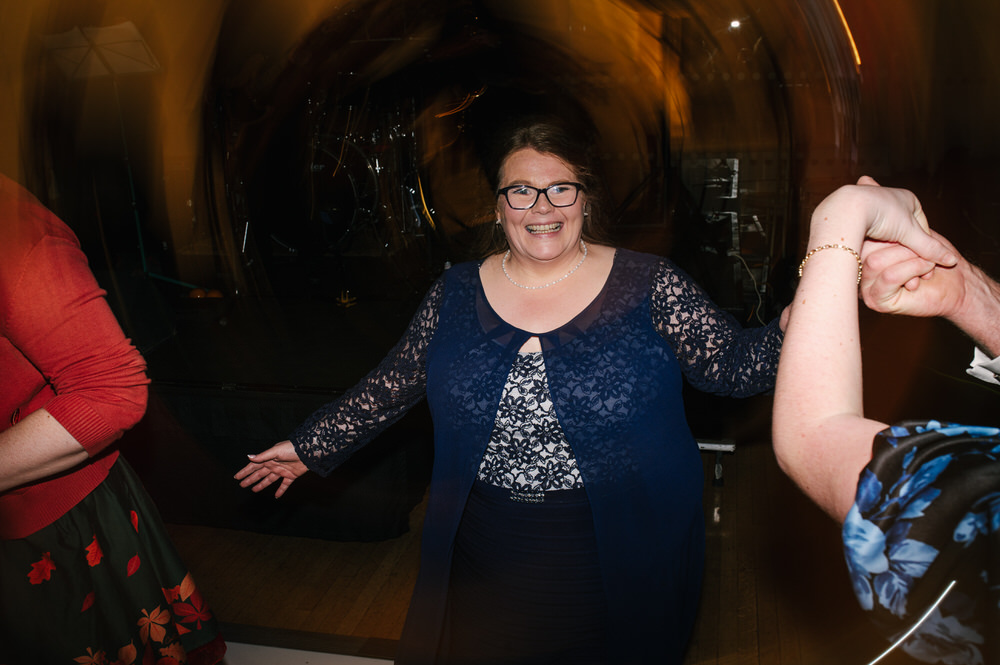 Evening wedding party at Margam Orangery