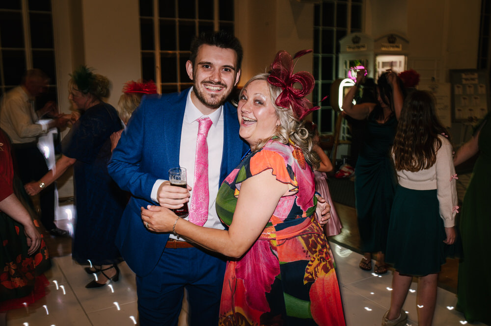 Evening wedding party at Margam Orangery
