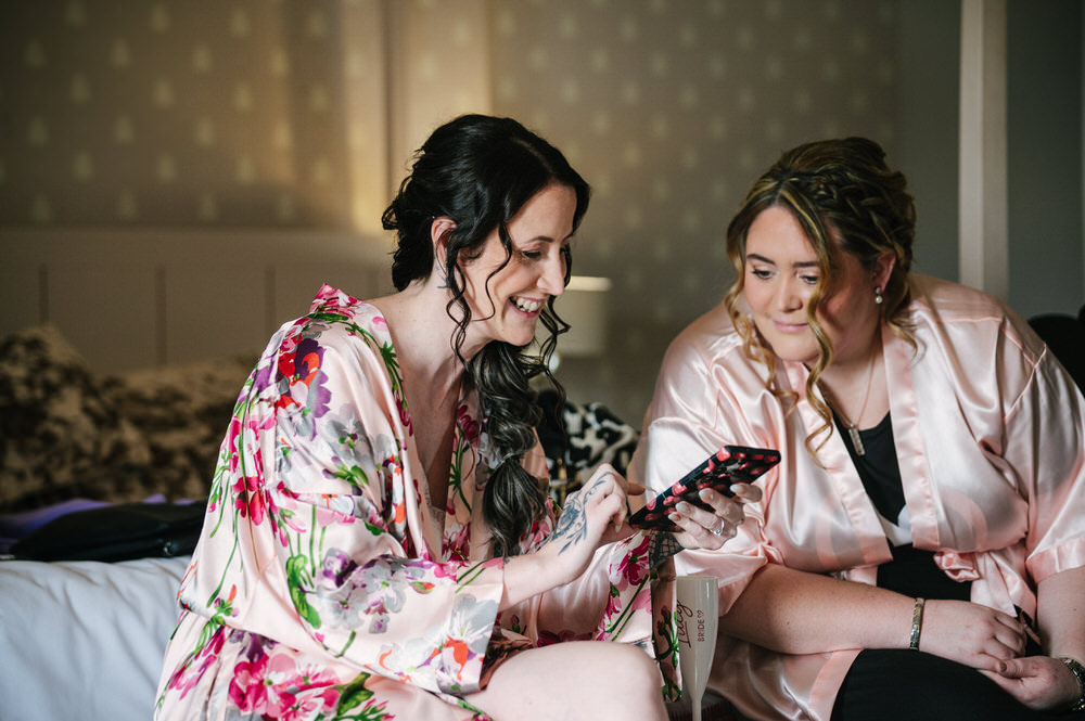 Bridal prep at Court Colman, bridgend 