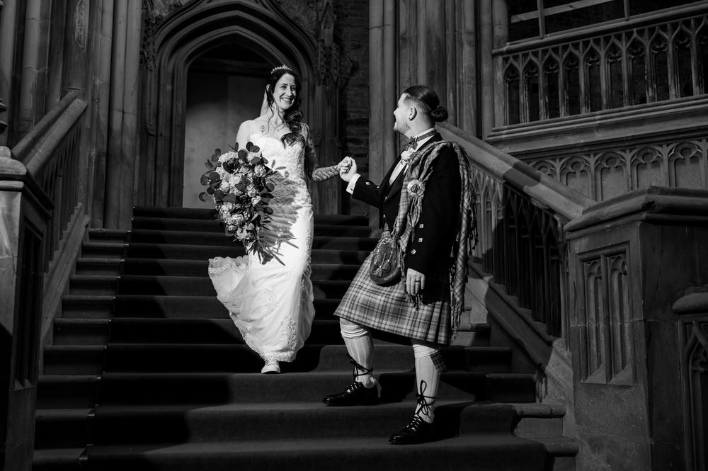 Romantic and timeless wedding photos taken in Margam Castle