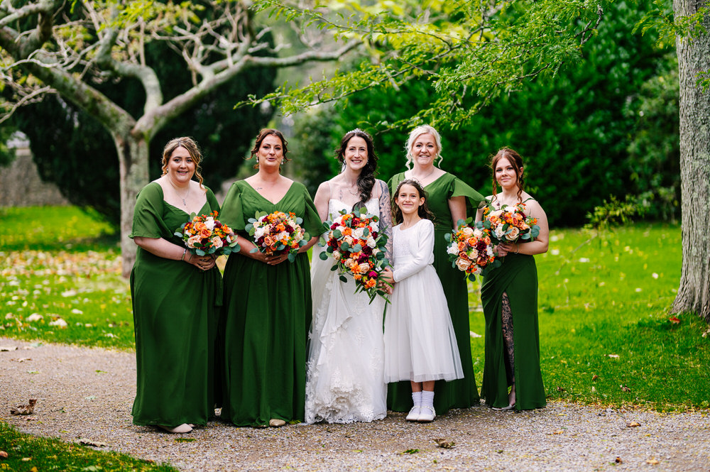 Bridal Party photographs at Margam Orangery