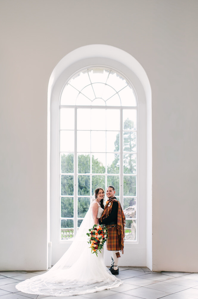 timeless and elegant wedding portraits in Margam Orangery 